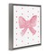Stupell Industries Pink Bow on Hearts Floating Frame, design by Lucille Price